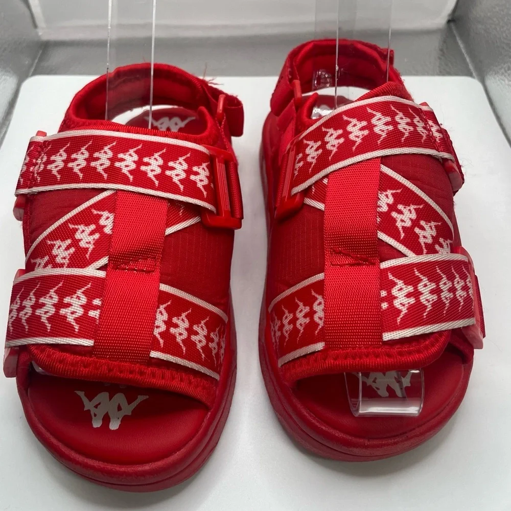 (S4) Kappa‎ Banda Kids unisex Red sandals slip-on shoes size 11/12